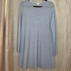 Eileen Fisher Knitted Jewel Neck Blue Tunic Women’s Size SP